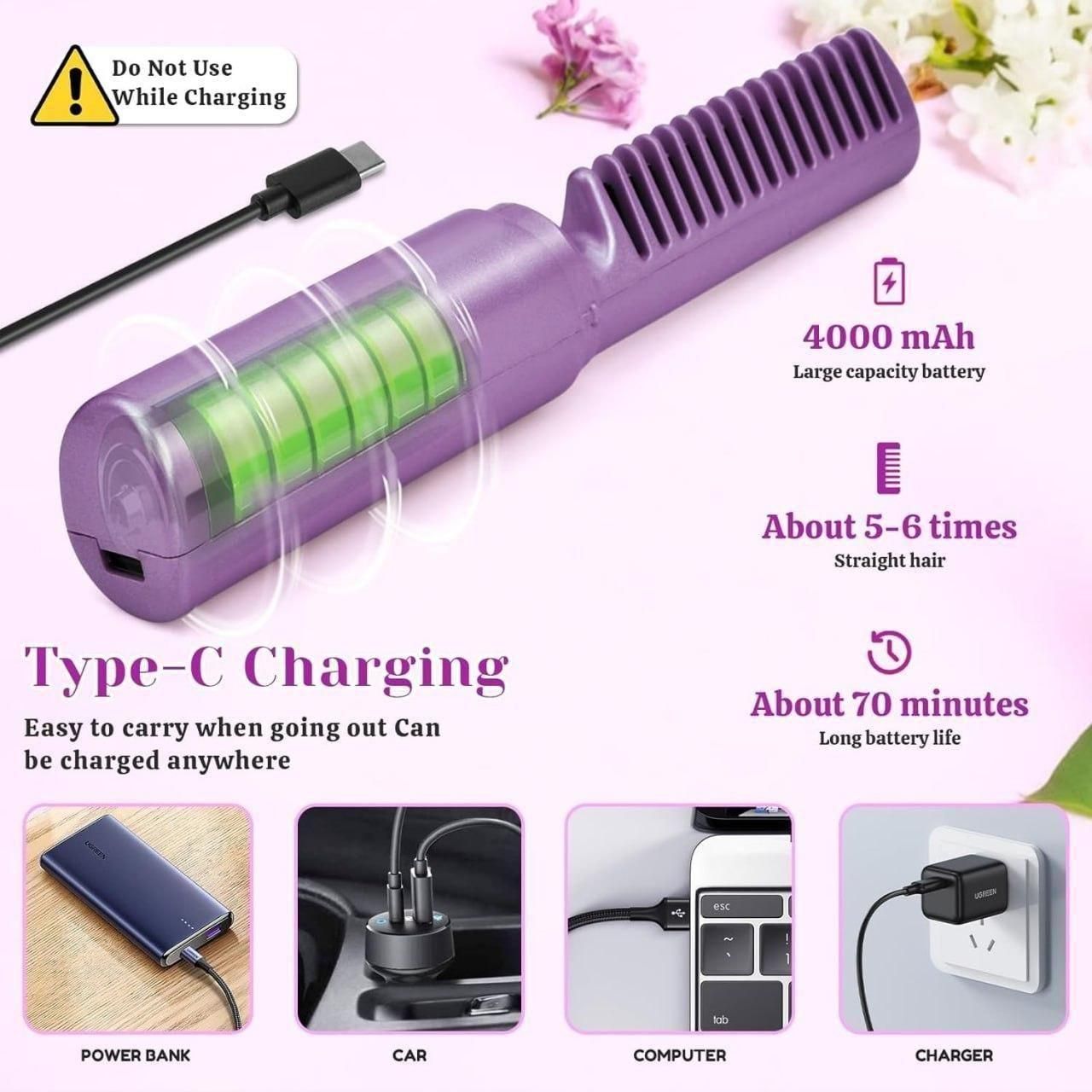 Portable Wireless Hair Straightener